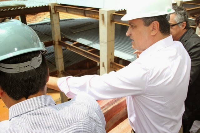 Obras da Concha Acústica do TCA estão 70% concluídas.