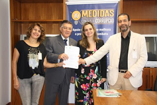 Dez medidas: Cremeb e ABM entregam 374 assinaturas em apoio à campanha.