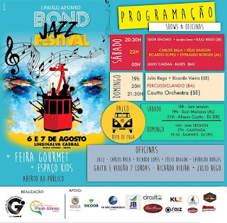 Programação do Paulo Afonso Bond Jazz Festival.