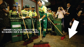 Doria varre calçada 