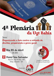 UGT Bahia discute greve geral em Plenária