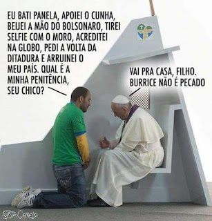 Papa dando o recado.