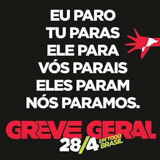Convocação para a Greve Geral.