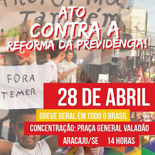 Ato contra a reforma da previdência.