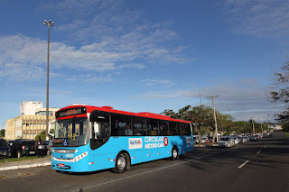 Ônibus com ar-condicionado e wi-fi começam a circular no CAB nesta terça-feira