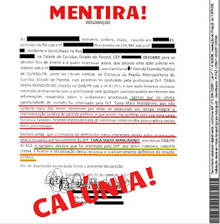 Advogada Tânia Mandarino está sendo perseguida em Curitiba por ser simpatizante do PT.