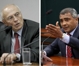 Eduardo Suplicy X Romário. (Por Cillo Mello)