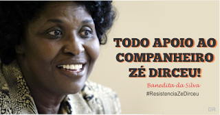 Deputada Benedita apoia a Campanha Resistência Zé Dirceu.