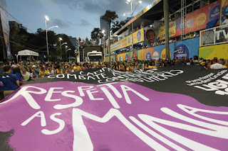 Trio Respeita as Mina marca combateu à violência contra mulheres no Carnaval.