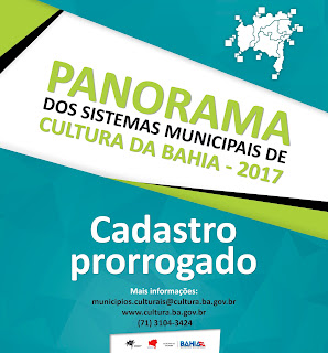 SecultBA prorroga prazo de adesão ao Panorama dos Sistemas Municipais de Cultura.