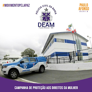 Deam/Paulo Afonso é destaque em campanha de proteção à mulher