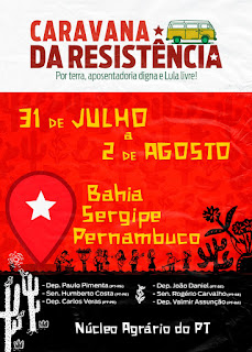Caravana de parlamentares e movimentos sociais percorre o Nordeste em defesa da liberdade de Lula