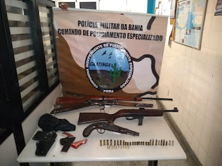 Cipe Caatinga captura bandido com armas e munições