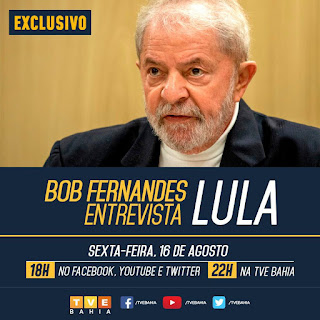 Lula concede entrevista a Bob Fernandes para a TVE Bahia