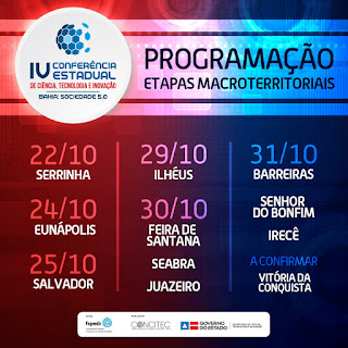 Inscrições abertas para as Conferências Macroterritoriais de C,T&I