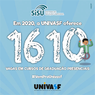 Univasf ofertará 1.610 vagas para cursos de graduação presenciais pelo Sisu 2020