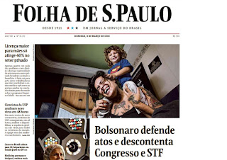 Leia o Jornal Folha de São Paulo do dia 08.03.2020