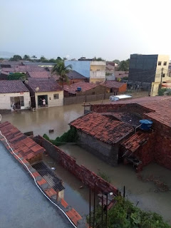 Chuvas no sertão uma benção para a zona rural e um problema para quem mora no Bairro Seriema em Paulo Afonso