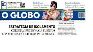 Leia o Jornal O Globo do dia 11.03.2020
