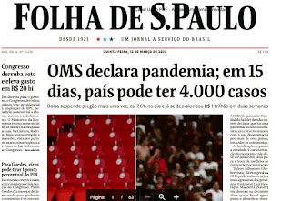 Leia o Jornal Folha de São Paulo do dia 12.03.2020