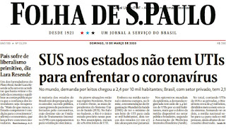 Leia o Jornal Folha de São Paulo do dia 15.03.2020