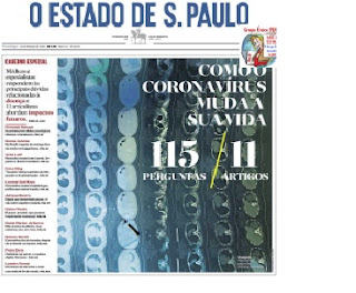 Leia o Jornal Estadão do dia 15.03.2020