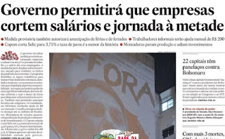 Leia o Jornal Estadão do dia 19.03.2020