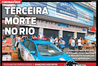 Leia o Jornal O Dia do Rio de Janeiro do dia 22.03.2020