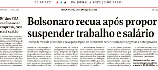Leia o Jornal Folha de São Paulo do dia 24.03.2020