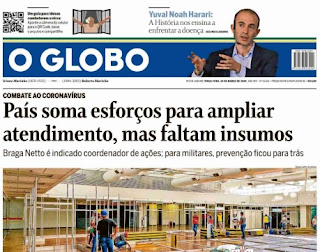 Leia o Jornal O Globo do dia 24.03.2020