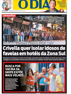 Leia o Jornal O Dia do Rio de Janeiro do dia 24.03.2020