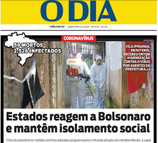 Leia o Jornal O Dia do Rio de Janeiro do dia 26.03.2020