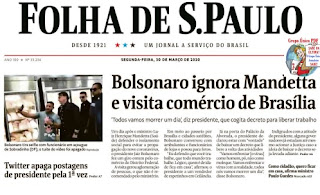 Leia o Jornal Folha de São Paulo dia 30.03.2020