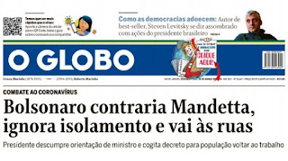 Leia o Jornal O Globo dia 30.03.2020