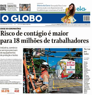 Leia o Jornal O Globo dia 05.04.2020