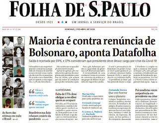 Leia o Jornal Folha de São Paulo dia 05.04.2020
