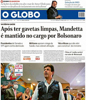 Leia o Jornal O Globo dia 07.04.2020