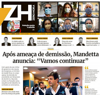 Leia o Jornal Zero Hora dia 07.04.2020