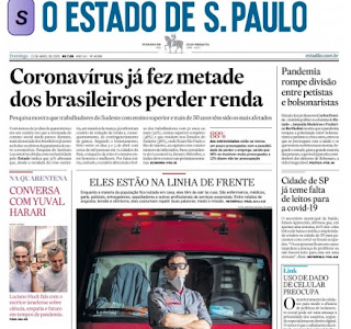 Leia o Jornal Estadão dia 12.04.2020