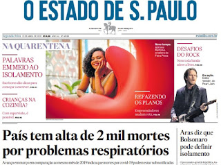 Leia o Jornal Estadão dia 13.04.2020