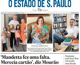 Leia o Jornal Estadão dia 15.04.2020