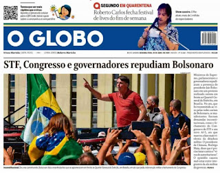 Leia o Jornal O Globo dia 20.04.2020