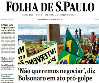 Leia o Jornal Folha de São Paulo do dia 20.04.2020