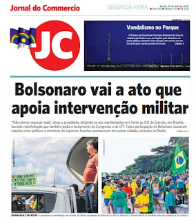 Leia o Jornal do Comércio de Pernambuco dia 20.04.2020