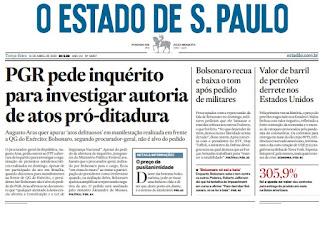 Leia o Jornal Estadão dia 21.04.2020