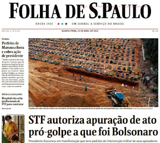 Leia o Jornal Folha de São Paulo dia 22.04.2020