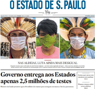 Leia o Jornal Estadão dia 22.04.2020