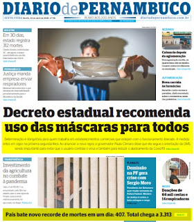 Leia o Jornal o Diário de Pernambuco do dia 24.04.2020