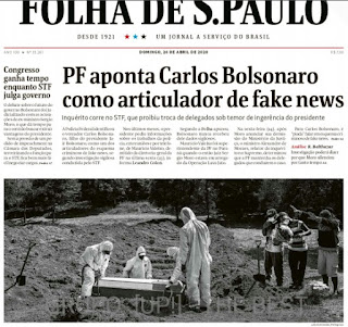 Leia o Jornal Folha de São Paulo do dia 26.04.2020