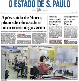 Leia o Jornal Estadão do dia 26.04.2020